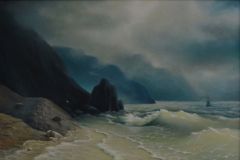 Free copy of the painting by I. Aivazovsky "sea Shore"