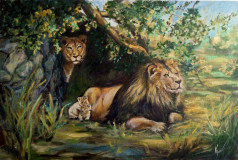 La familia de los leones