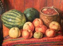 Still life with watermelons