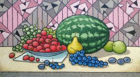 Still life with watermelon.