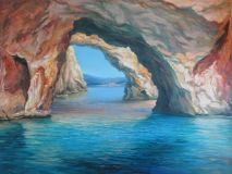Zakynthos. The arch in the rocks on the sea.