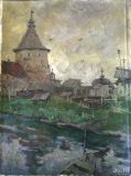 The painting "Corona tower.Solovki." H. m 44х33
