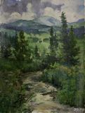 The painting "the Taiga expanses of" H. m 39,5х29,5cm