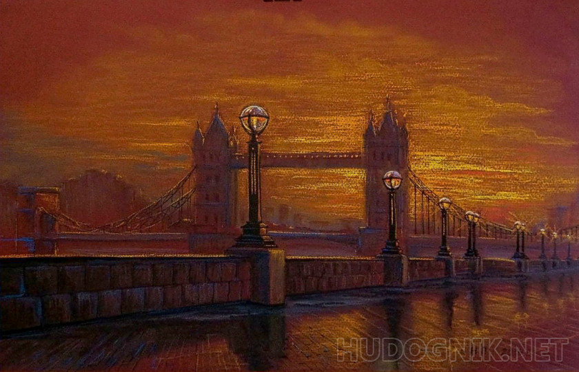 Закат над Темзой