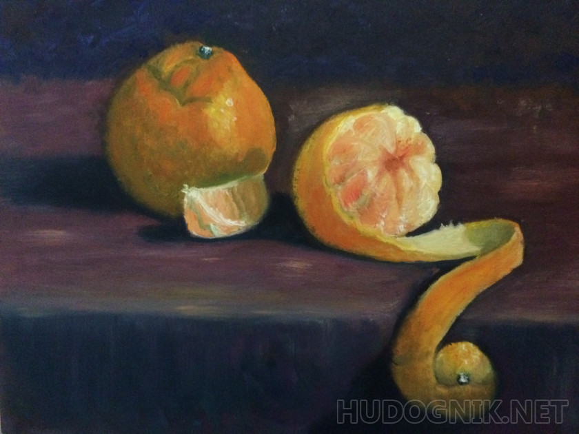 Naranja, mandarina.