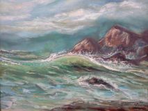 pintura al mar