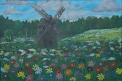 Landscape with a windmill