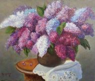 Kartina oil painting "lilacs"