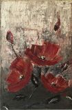 "Las flores de la amapola"Pintura al óleo