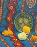 Still life with yellow fruit