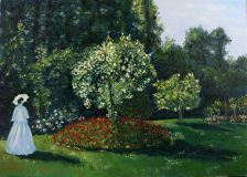 A copy of Claude Monet Lady in the garden