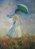 A copy of Claude Monet Lady with a parasol