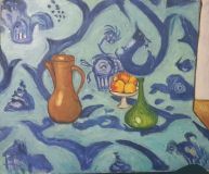 Still life with apples. A free copy of Matisse