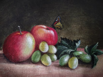 Mariposa en el яблочке.