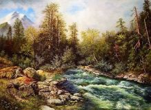 Landscape with mountain river