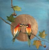 A couple of bee-eaters birds