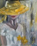 Chica con sombrero amarillo