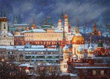 La magia de Moscú cubierto de nieve