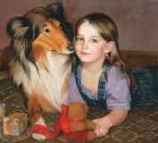 girl with collie