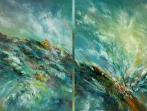 Mystery of the Azure Planet (diptych)