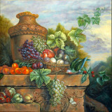 Натюрморт с фруктами и попугаем (копия 17 в.)
