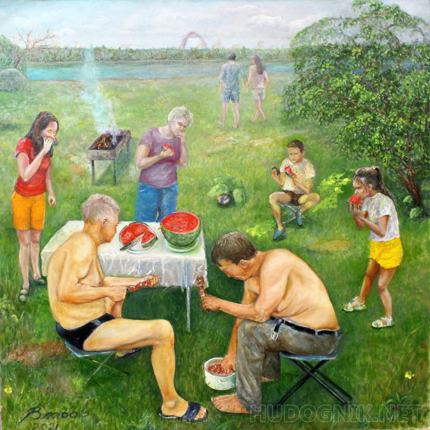 Picnic in the Moscow park