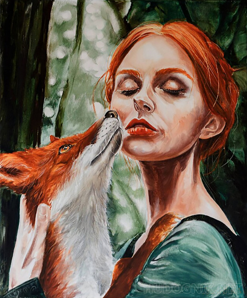 The girl with the fox
