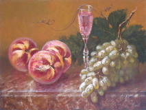 Peaches and grapes