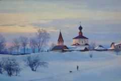 Winter evening in Suzdal