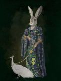 Bunny and peacock