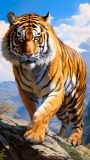 Величественный Тигр на горе