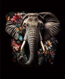 Слон в цветах