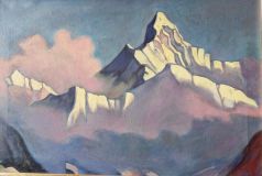 Copy from the painting by Nicholas Roerich. Gimalai 1935