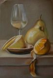 Pear and a glass of