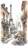 Quiet Parisian cafe