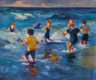 Los niños y el mar. Juegos de agua