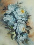 Hermoso ramo de rosas blancas