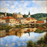 Reflejo de la historia del paisaje de Český Krumlov