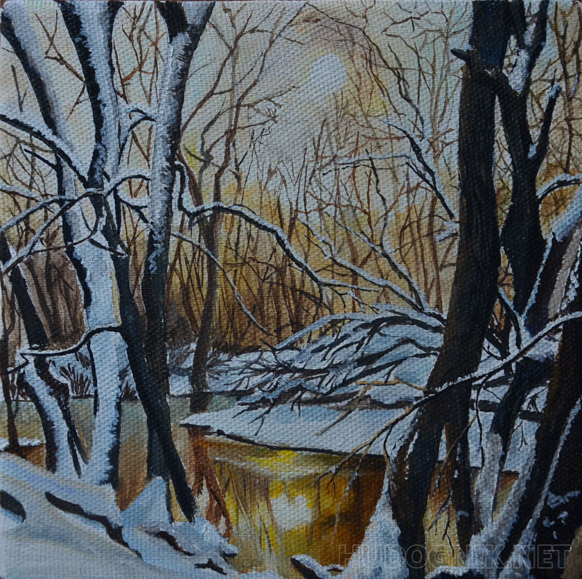 "Вечерний зимний лес"