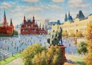 Пейзаж маслом на холсте - Москва. 870 лет.