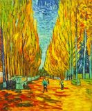 Copy of Van Gogh's painting. Alley of the Alyscamps, 1888