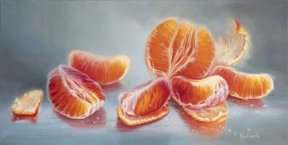 Still life with red oranges