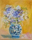 "Still life. Lilac in a Chinese vase"