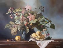 Still Life with Blackberries and Quince