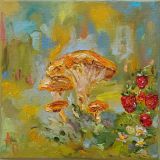 "Chanterelles and strawberries"