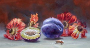 Still Life with Flowers and Bee