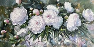 White peonies