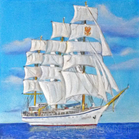Картина Парусник Надежда. Размеры: 40x40, Год: 2015, Цена: 29000 рублей ...