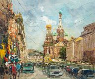 Church of the Savior on Spilled Blood. Streets of St. Petersburg