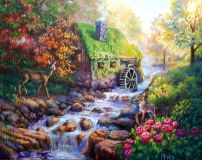 Watermill in the forest